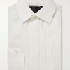 Pintucked Linen Tuxedo Shirt