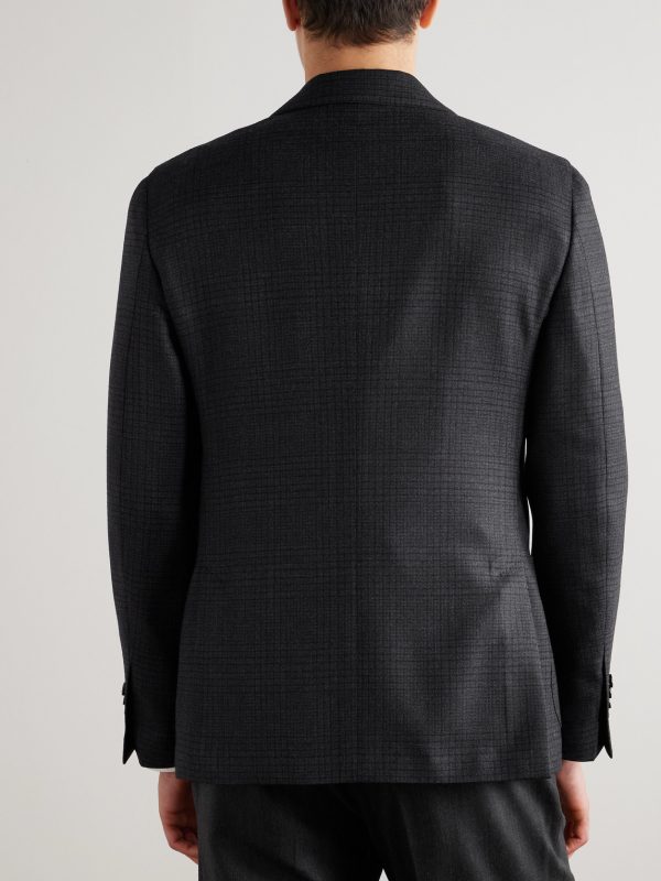 Prince of Wales Checked Wool Suit Jacket - BK Prince of Wales Checked Wool Suit Jacket - BK