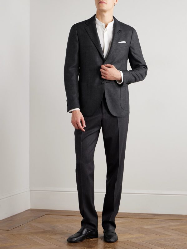 Prince of Wales Checked Wool Suit Jacket - OU Prince of Wales Checked Wool Suit Jacket - OU