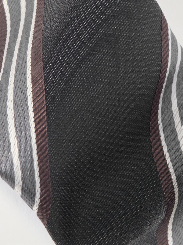 5.5cm Striped Silk-Gabardine Tie - CU