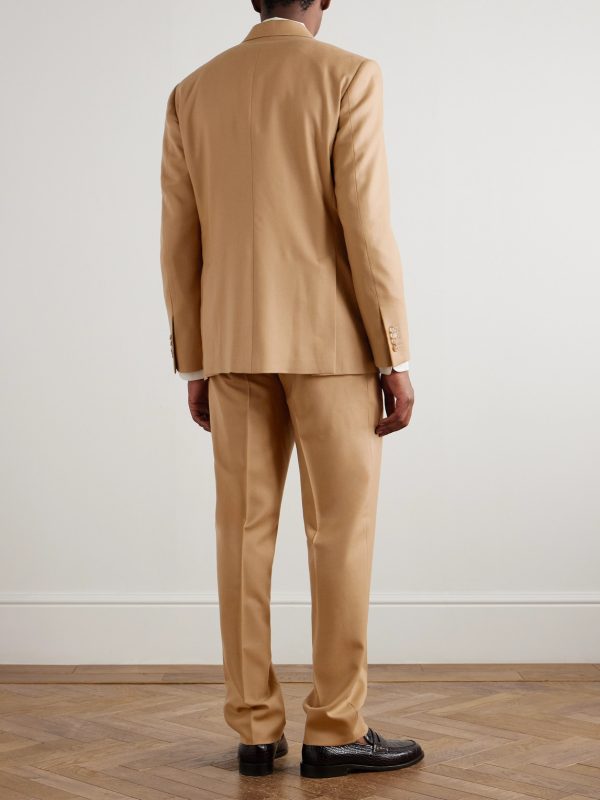 Double-Breasted Virgin Wool-Blend Twill Suit - BK Double-Breasted Virgin Wool-Blend Twill Suit - BK