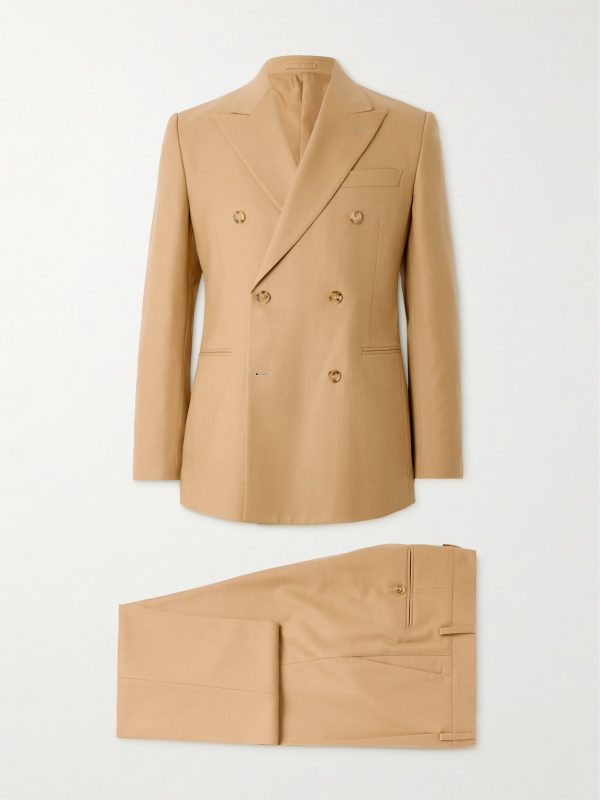 Double-Breasted Virgin Wool-Blend Twill Suit Double-Breasted Virgin Wool-Blend Twill Suit
