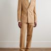 Double-Breasted Virgin Wool-Blend Twill Suit - OU Double-Breasted Virgin Wool-Blend Twill Suit - OU