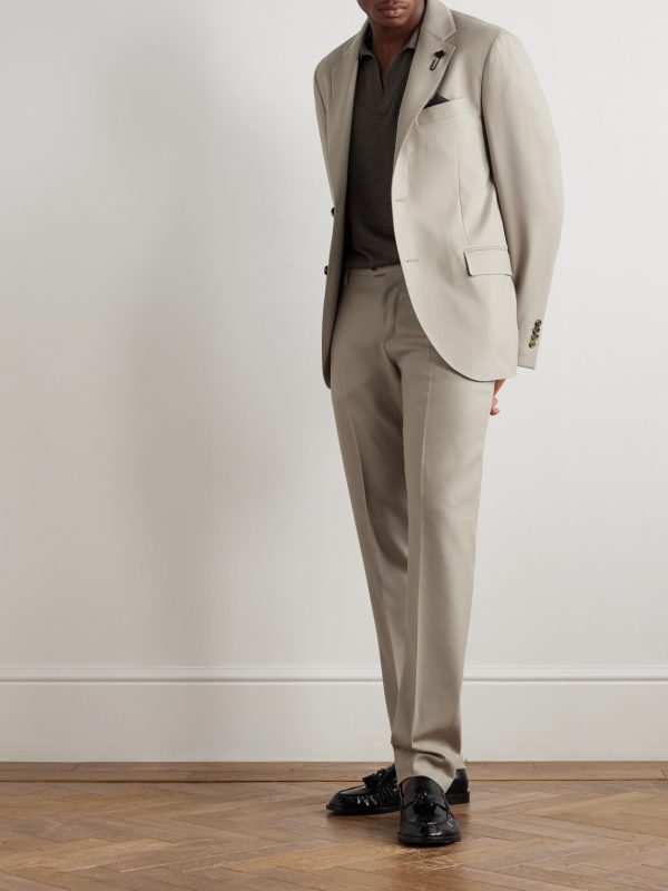 Virgin Wool-Blend Twill Suit Jacket - OU