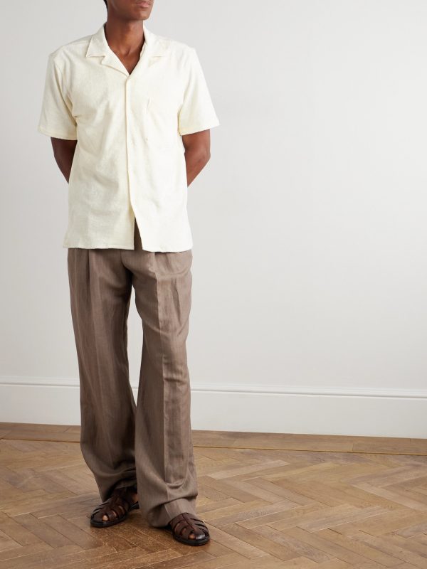 Camp-Collar Cotton-Terry Shirt - OU
