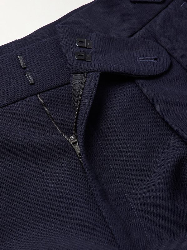 Hepworth Slim-Fit Pleated Wool-Crepe Suit Trousers - E1 Hepworth Slim-Fit Pleated Wool-Crepe Suit Trousers - E1