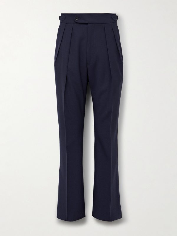 Hepworth Slim-Fit Pleated Wool-Crepe Suit Trousers Hepworth Slim-Fit Pleated Wool-Crepe Suit Trousers