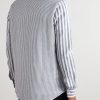 Slim-Fit Button-Down Collar Striped Linen and Cotton-Blend Shirt - BK Slim-Fit Button-Down Collar Striped Linen and Cotton-Blend Shirt - BK