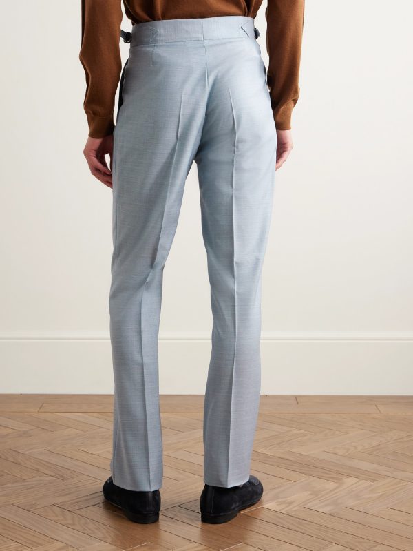 Hepworth Slim-Fit Pleated Wool Suit Trousers - BK Hepworth Slim-Fit Pleated Wool Suit Trousers - BK