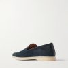 Mod Mare Leather-Trimmed Suede Loafers - BK Mod Mare Leather-Trimmed Suede Loafers - BK