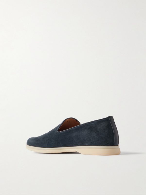 Mod Mare Leather-Trimmed Suede Loafers - BK Mod Mare Leather-Trimmed Suede Loafers - BK