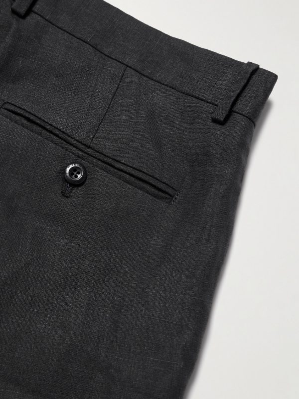 Mod Luca Slim-Fit Straight-Leg Linen Trousers - CU Mod Luca Slim-Fit Straight-Leg Linen Trousers - CU