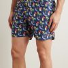 Straight-Leg Mid-Length Printed Swim Shorts - OU