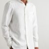 Guru Grandad-Collar Linen Shirt - FR