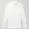 Guru Grandad-Collar Linen Shirt