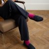 Leather-Trimmed Suede Penny Loafers - OU Leather-Trimmed Suede Penny Loafers - OU