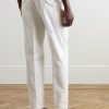 Manny Straight-Leg Pleated Cotton-Twill Trousers - BK Manny Straight-Leg Pleated Cotton-Twill Trousers - BK