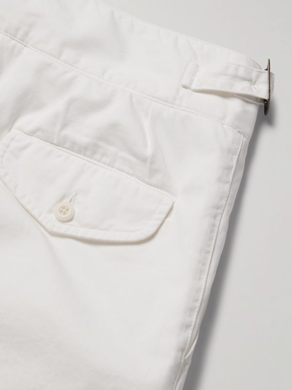 Manny Straight-Leg Pleated Cotton-Twill Trousers - CU Manny Straight-Leg Pleated Cotton-Twill Trousers - CU