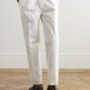 Manny Straight-Leg Pleated Cotton-Twill Trousers - FR Manny Straight-Leg Pleated Cotton-Twill Trousers - FR