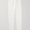 Manny Straight-Leg Pleated Cotton-Twill Trousers Manny Straight-Leg Pleated Cotton-Twill Trousers