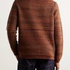 Striped Merino Wool and Cashmere-Blend Sweater - BK Striped Merino Wool and Cashmere-Blend Sweater - BK