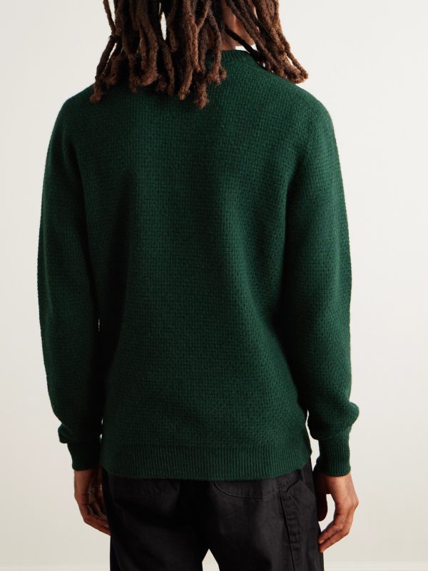 Caoladóir Basketweave Merino Wool and Cashmere-Blend Sweater - BK
