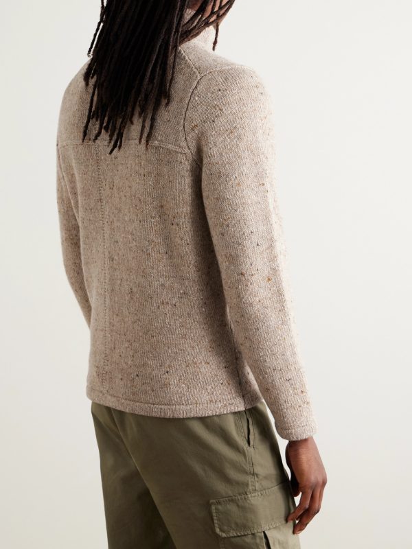 Lifeline Merino Wool and Cashmere-Blend Zip-Up Cardigan - BK Lifeline Merino Wool and Cashmere-Blend Zip-Up Cardigan - BK
