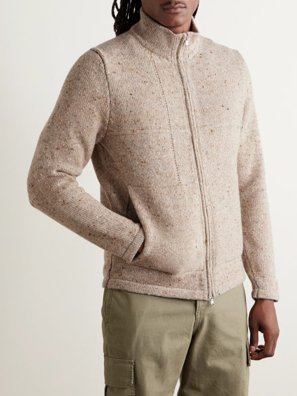 Lifeline Merino Wool and Cashmere-Blend Zip-Up Cardigan - FR Lifeline Merino Wool and Cashmere-Blend Zip-Up Cardigan - FR