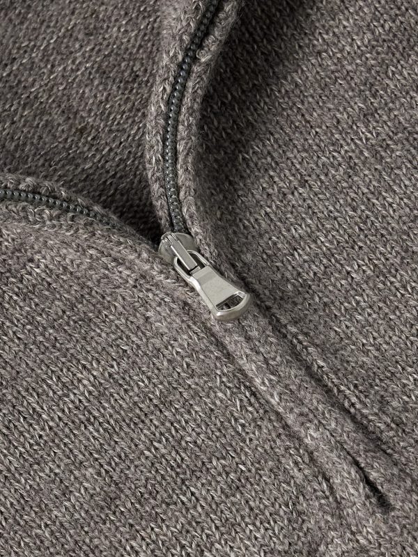 Wool and Linen-Blend Half-Zip Sweater - CU Wool and Linen-Blend Half-Zip Sweater - CU