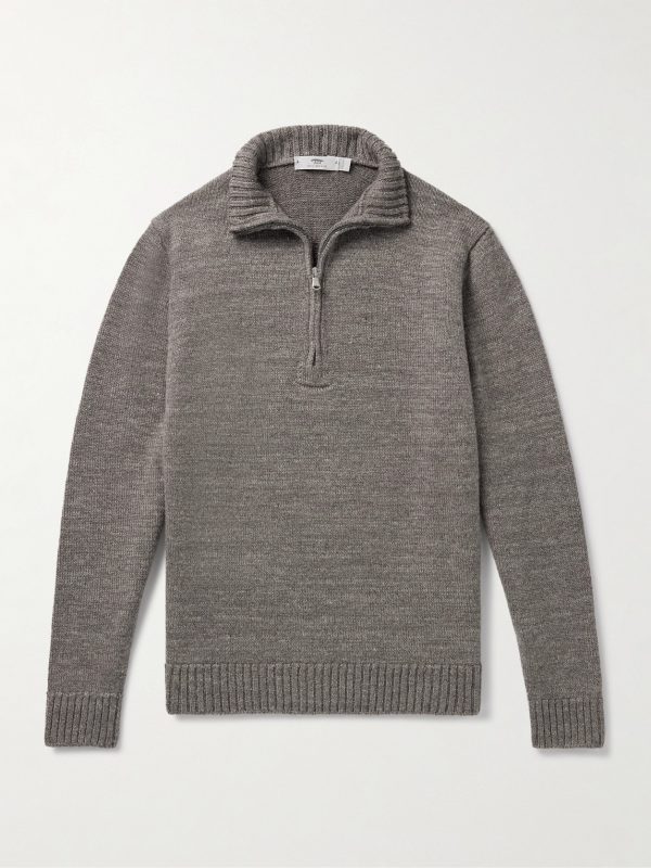 Wool and Linen-Blend Half-Zip Sweater Wool and Linen-Blend Half-Zip Sweater