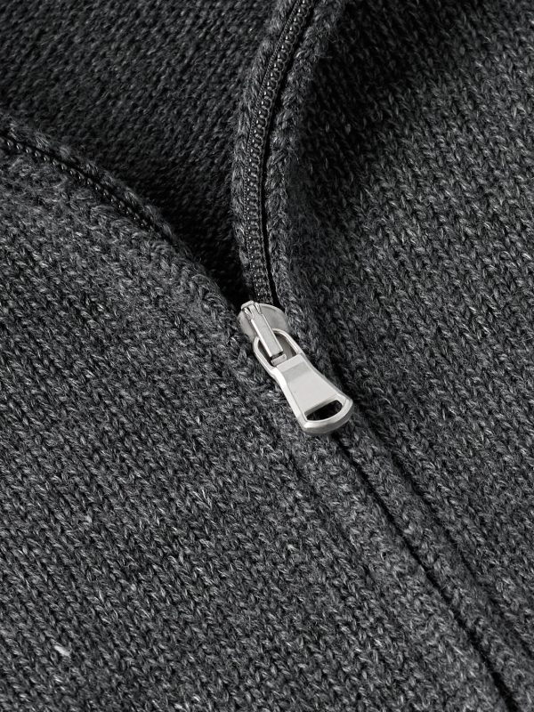 Wool and Linen-Blend Half-Zip Sweater - CU Wool and Linen-Blend Half-Zip Sweater - CU