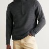 Wool and Linen-Blend Half-Zip Sweater - FR Wool and Linen-Blend Half-Zip Sweater - FR