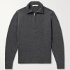 Wool and Linen-Blend Half-Zip Sweater Wool and Linen-Blend Half-Zip Sweater