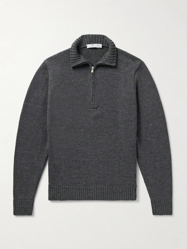 Wool and Linen-Blend Half-Zip Sweater Wool and Linen-Blend Half-Zip Sweater