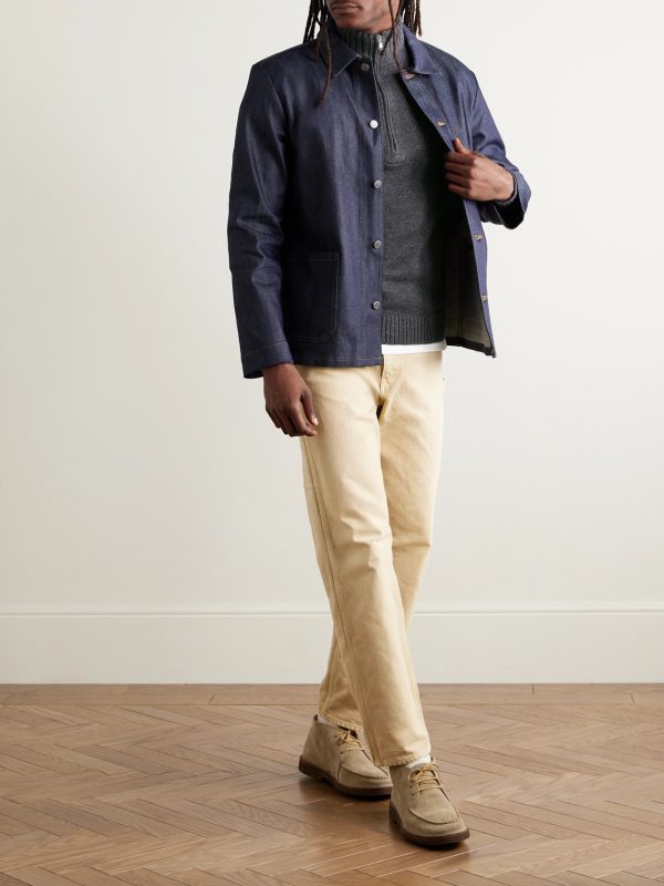 Wool and Linen-Blend Half-Zip Sweater - OU Wool and Linen-Blend Half-Zip Sweater - OU