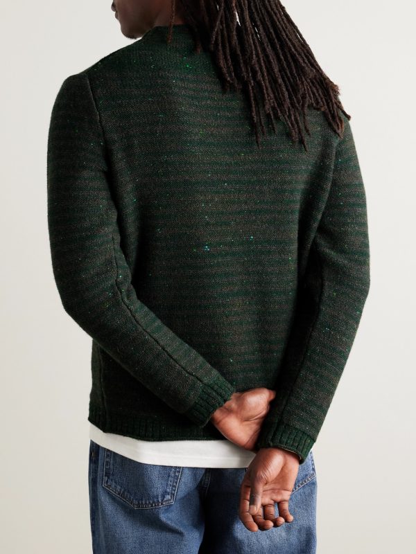 Striped Merino Wool and Cashmere-Blend Sweater - BK