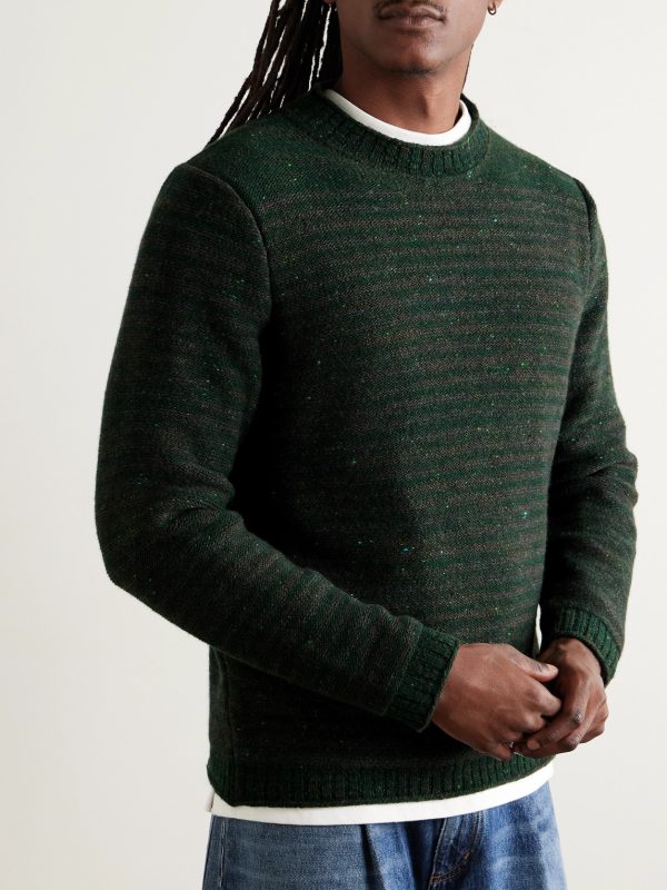 Striped Merino Wool and Cashmere-Blend Sweater - FR