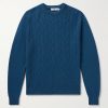 Slim-Fit Cable-Knit Merino Wool and Cashmere-Blend Sweater