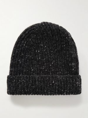 Ribbed Donegal Cashmere Beanie Ribbed Donegal Cashmere Beanie