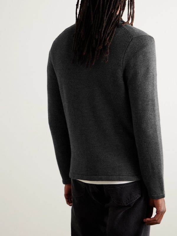 New Pub Jacket Wool and Linen-Blend Cardigan - BK