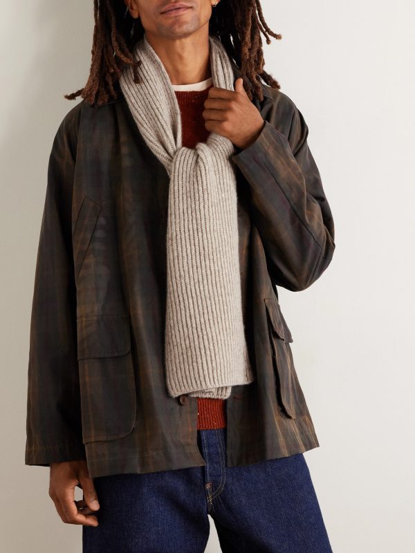 Ribbed Cashmere Scarf - OU