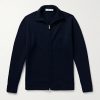 Wool and Linen-Blend Zip-Up Cardigan