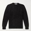 Ridges Slim-Fit Cable-Knit Merino Wool and Cashmere-Blend Aran Sweater Ridges Slim-Fit Cable-Knit Merino Wool and Cashmere-Blend Aran Sweater