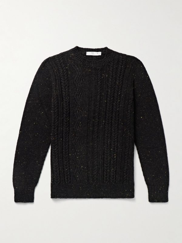 Ridges Slim-Fit Cable-Knit Merino Wool and Cashmere-Blend Aran Sweater Ridges Slim-Fit Cable-Knit Merino Wool and Cashmere-Blend Aran Sweater