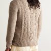 Celebration Cable-Knit Merino Wool and Cashmere-Blend Sweater - BK Celebration Cable-Knit Merino Wool and Cashmere-Blend Sweater - BK
