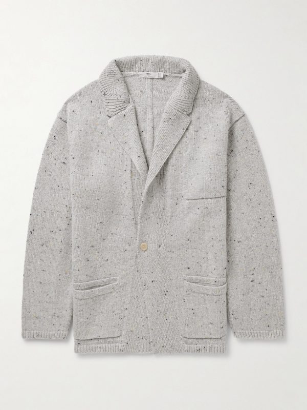 Unstructured Merino Wool and Cashmere-Blend Cardigan Unstructured Merino Wool and Cashmere-Blend Cardigan