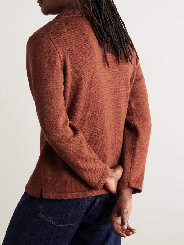 Wool and Linen-Blend Cardigan - BK