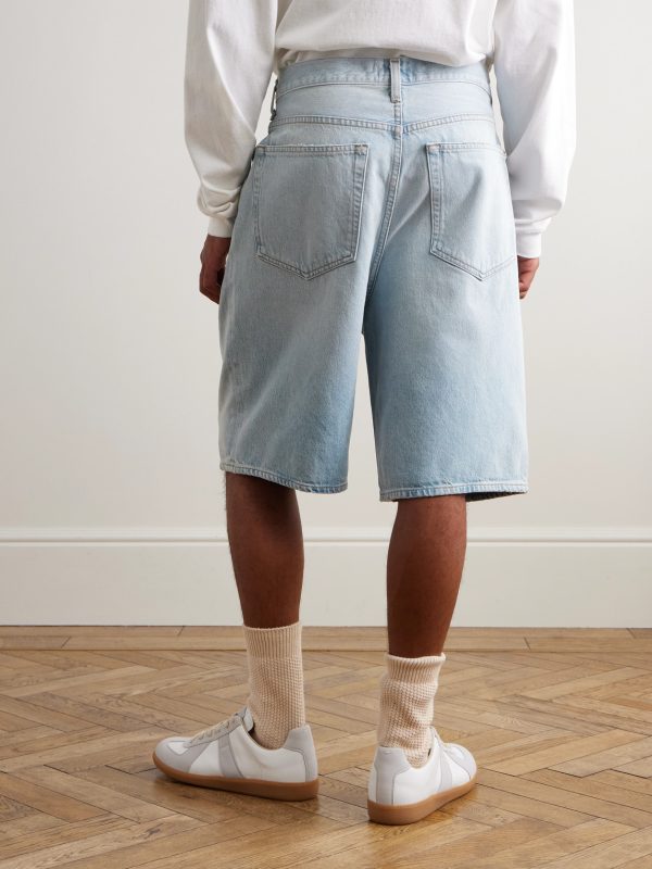 Skater Straight-Leg Denim Shorts - BK Skater Straight-Leg Denim Shorts - BK