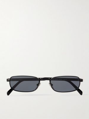 Rectangular-Frame Black-Tone and Acetate Sunglasses Rectangular-Frame Black-Tone and Acetate Sunglasses