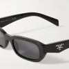 Rectangular-Frame Acetate Sunglasses - CU
